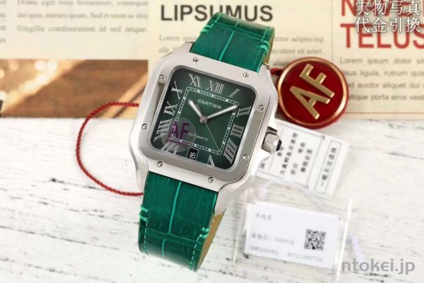 CARTIER カルティエ サントス Ｎ品コピー腕時計 41.9X35.1MM グリーン 自動巻きムーブメント