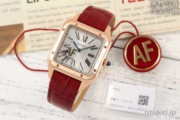 CARTIER カルティエ サントス Ｎ品コピー腕時計 31.4X43.5MM ローズゴールド クオーツムーブメント