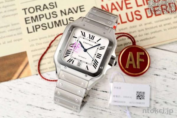 CARTIER カルティエ サントス Ｎ品コピー腕時計 41.9X35.1MM ホワイト 自動巻きムーブメント
