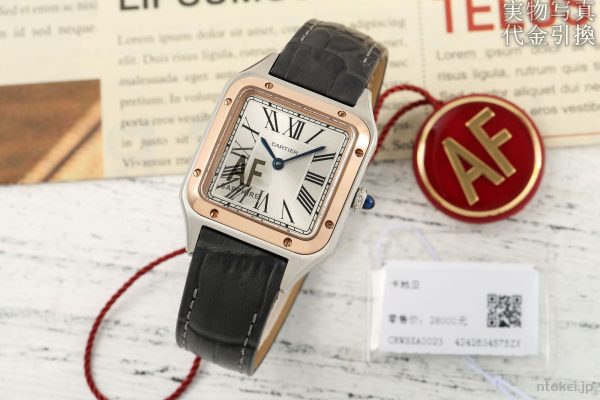 CARTIER カルティエ サントス Ｎ品コピー腕時計 31.4X43.5MM グレー コンビゴールド クオーツムーブメント