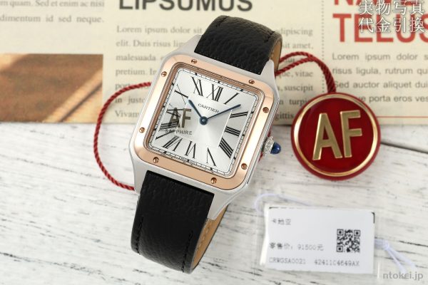 CARTIER カルティエ サントス Ｎ品コピー腕時計 31.4X43.5MM ブラック コンビゴールド クオーツムーブメント