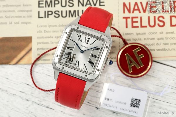 CARTIER カルティエ サントス Ｎ品コピー腕時計 31.4X43.5MM レッド クオーツムーブメント